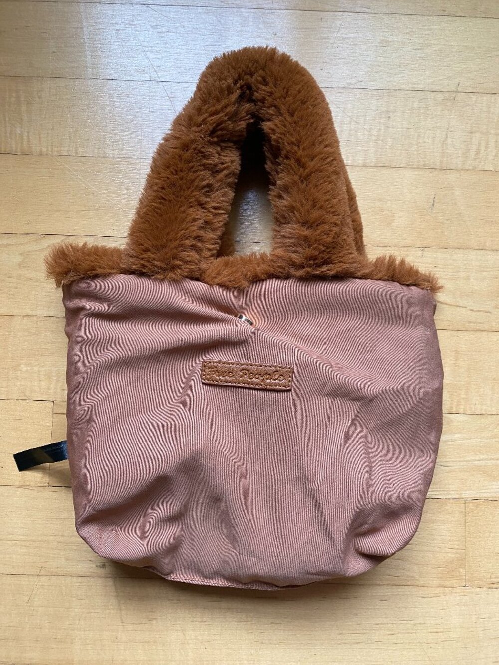 Free People Dolce Faux Fur Teddy Tote Bag Brown - Picture 2 of 4
